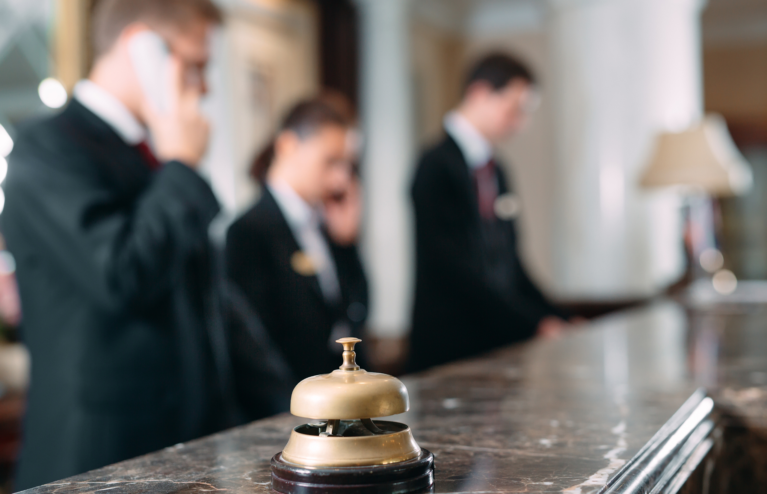 Concierge at the front counter of a hotel